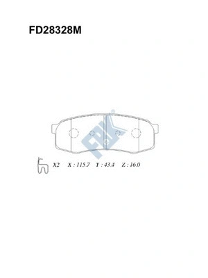 Brake Pad Set, disc brake (FD28328M)