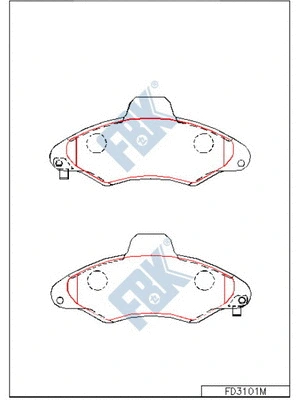 Brake Pad Set, disc brake (FD3101M)