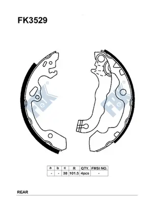 Brake Shoe Set (FK3529)
