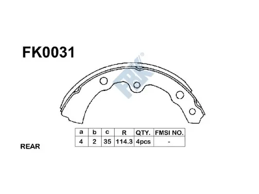 Brake Shoe Set (FK0031)