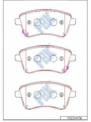 Brake Pad Set, disc brake (FD22047M)