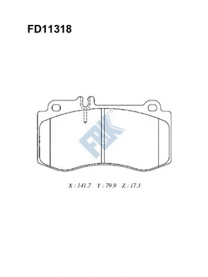 Brake Pad Set, disc brake (FD11318)