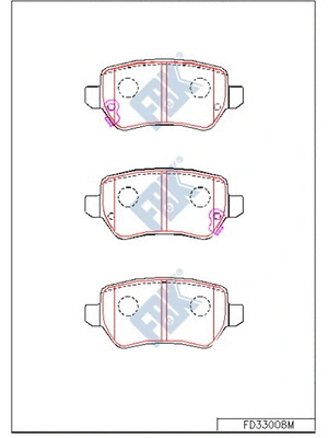 Brake Pad Set, disc brake (FD33008M)