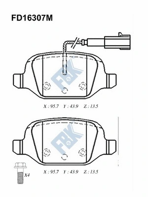 Brake Pad Set, disc brake (FD16307MA)