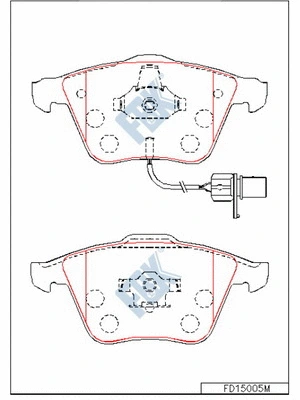 Brake Pad Set, disc brake (FD15005M)