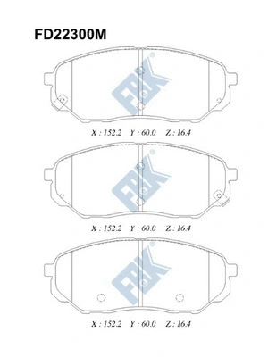 Brake Pad Set, disc brake (FD22300M)