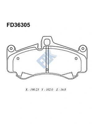 Brake Pad Set, disc brake (FD36305)
