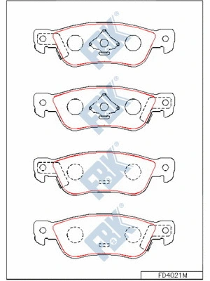 Brake Pad Set, disc brake (FD4021M)