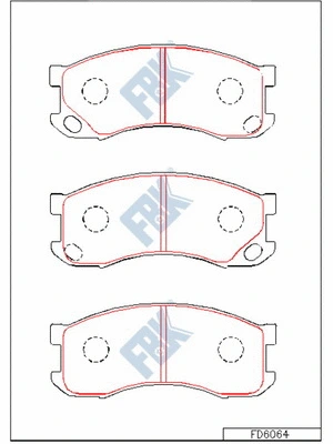 Brake Pad Set, disc brake (FD6064)