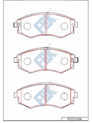 Brake Pad Set, disc brake (FD25000M)