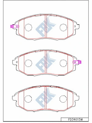 Brake Pad Set, disc brake (FD34015M)