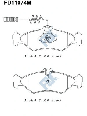 Brake Pad Set, disc brake (FD11074M)