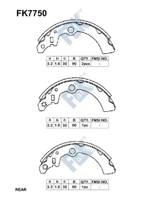 Brake Shoe Set (FK7750)