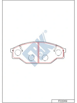 Brake Pad Set, disc brake (FD2069)