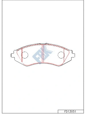 Brake Pad Set, disc brake (FD13051)