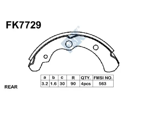 Brake Shoe Set (FK7729)
