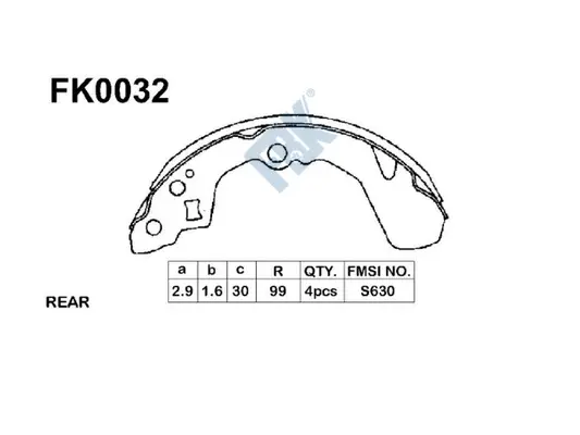 Brake Shoe Set (FK0032)