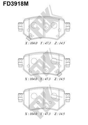 Brake Pad Set, disc brake (FD3918M)