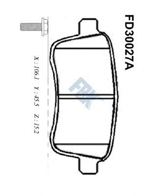 Brake Pad Set, disc brake (FD30027A)