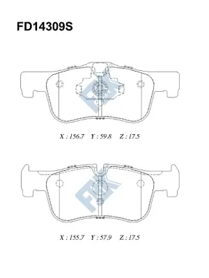 Brake Pad Set, disc brake (FD14309S)
