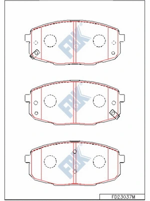 Brake Pad Set, disc brake (FD23037M)
