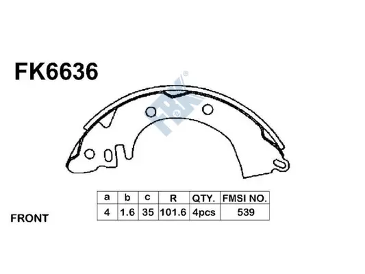 Brake Shoe Set (FK6636)