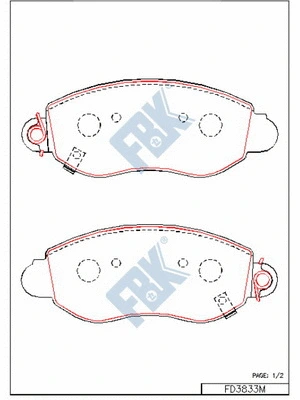 Brake Pad Set, disc brake (FD3833M)