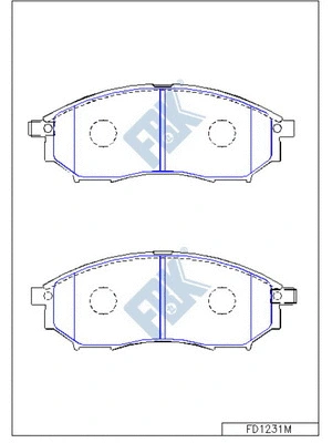 Brake Pad Set, disc brake (FD1231M)