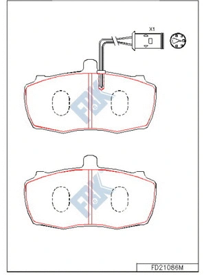 Brake Pad Set, disc brake (FD21086M)