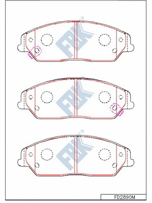Brake Pad Set, disc brake (FD2890M)