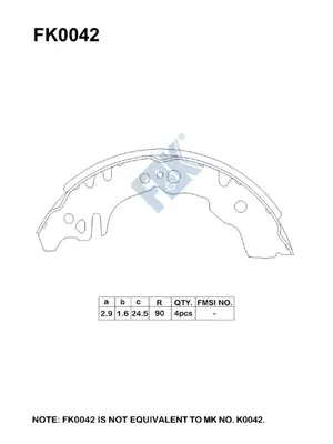 Brake Shoe Set (FK0042)