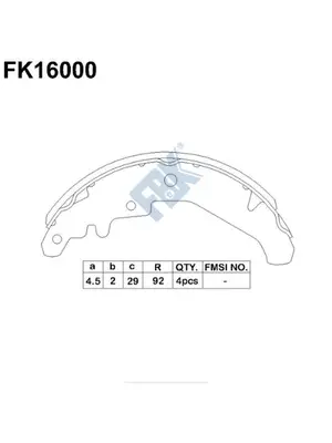Brake Shoe Set (FK16000)