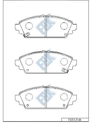 Brake Pad Set, disc brake (FD5131M)