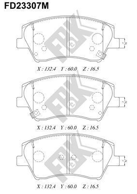 Brake Pad Set, disc brake (FD23307M)
