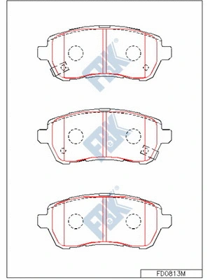 Brake Pad Set, disc brake (FD0813M)