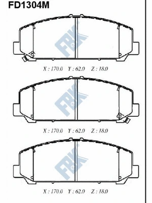 Brake Pad Set, disc brake (FD1304M)