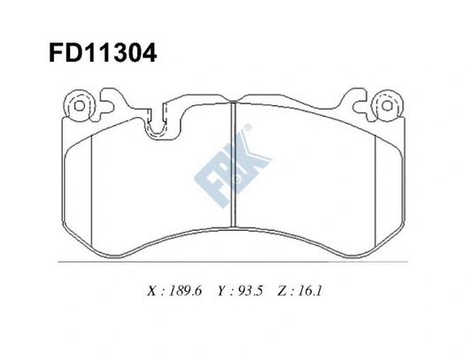 Brake Pad Set, disc brake (FD11304)