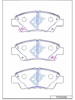 Brake Pad Set, disc brake (FD5868M)