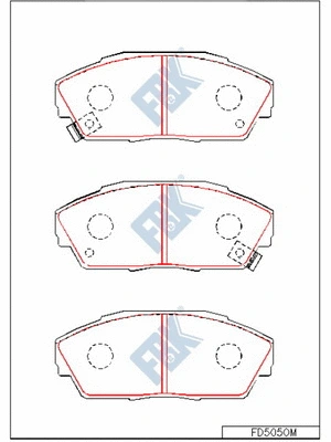 Brake Pad Set, disc brake (FD5050M)