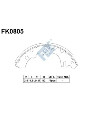 Brake Shoe Set (FK0805)
