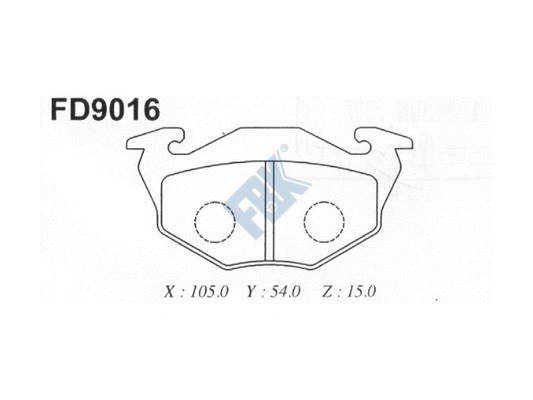 Brake Pad Set, disc brake (FD9016)