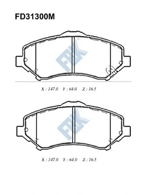 Brake Pad Set, disc brake (FD31300M)