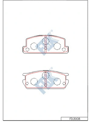 Brake Pad Set, disc brake (FD3008)
