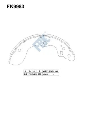 Brake Shoe Set (FK9983)
