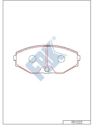 Brake Pad Set, disc brake (FD1222)