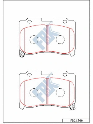 Brake Pad Set, disc brake (FD2136M)