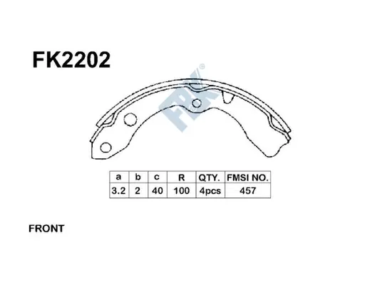Brake Shoe Set (FK2202)