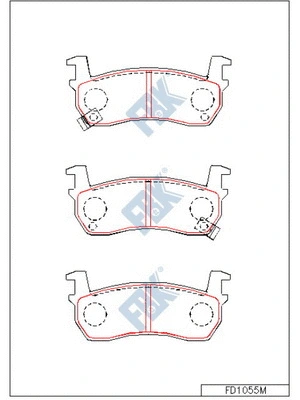 Brake Pad Set, disc brake (FD1055M)