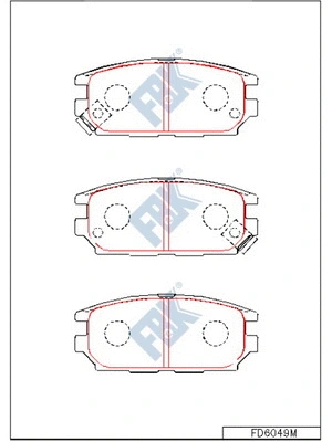 Brake Pad Set, disc brake (FD6049M)