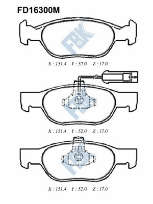 Brake Pad Set, disc brake (FD16300M)
